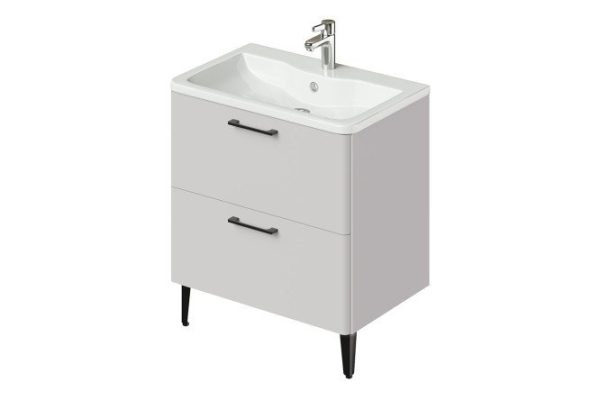 Floor cabinet Nais 2.0 69.5 cm, color ceramic frame, ceramic facade