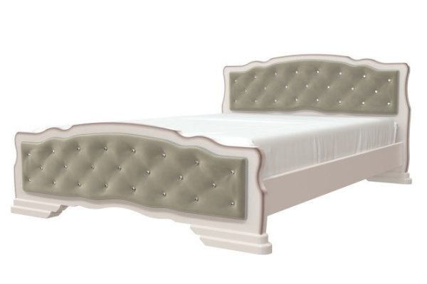 Bed without lifting mechanism Karina 10 color milky oak, light beige 160x200 cm