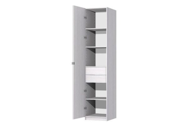 Wardrobe 1-door Oscar Lila 50x236x58 cm, light ash Anchor, front - mirror