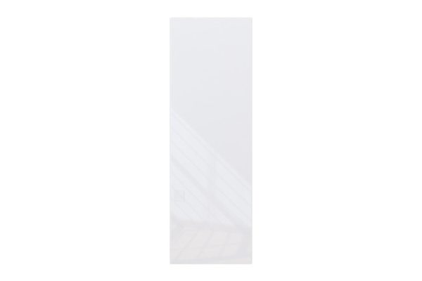 Decorative side wall City for wall cabinets, height 12.7x96 cm, white gloss color