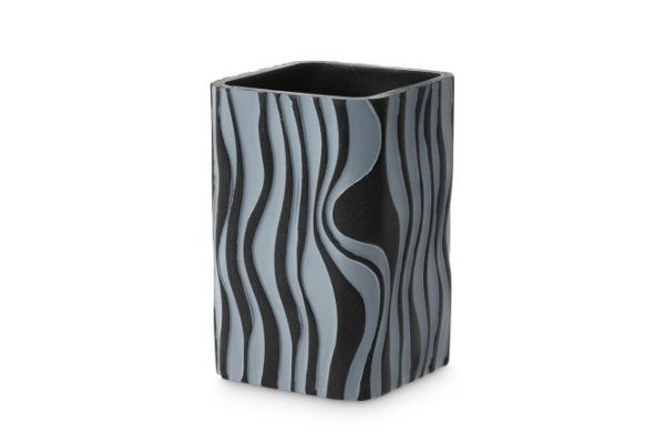 Glass for toothbrushes Fiore 7.2x10.6x7.2 cm, Polyresin