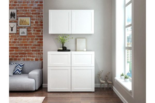 Modular storage system Oscar Skagen 120x180x40 cm, white