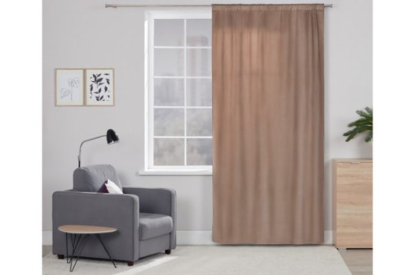 Curtain MICASA Janelle 145x260 cm, 1 piece, cappuccino color