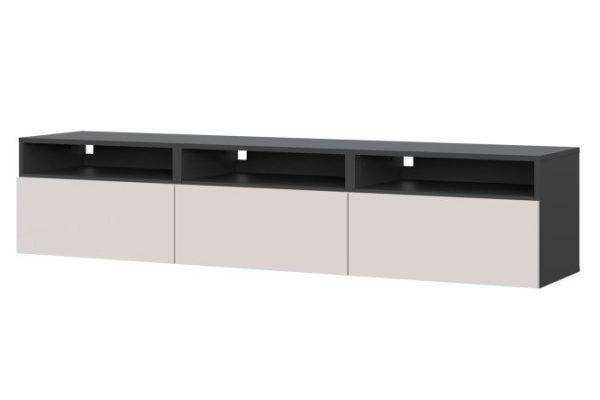 xyor0lfluqrz4dg8wnkp26ht3a3xor75.jpg Cabinet Oscar Moon 180x40 with 3 drawers and 3 shelves, anthracite / santiago with