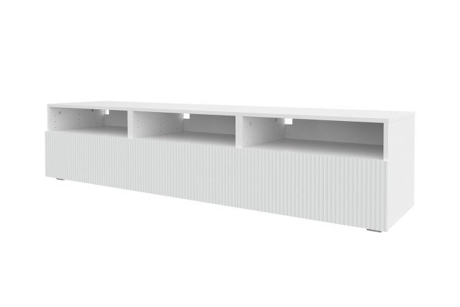 Cabinet Oscar Amelie 180x40 with 3 drawers and 3 shelves, white / talc wave