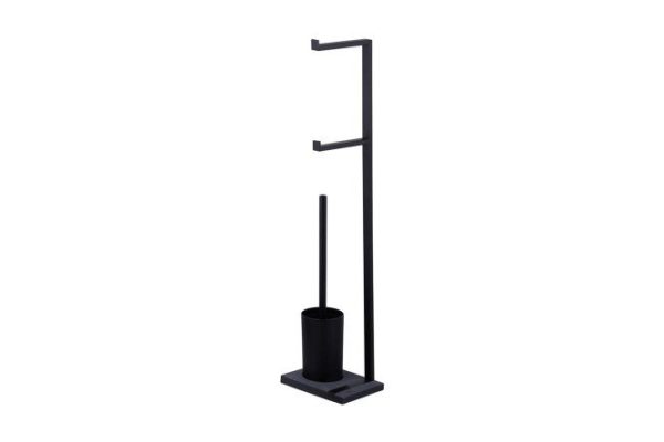 BERKRAFT Modern toilet paper rack with brush and storage for 1 roll 20x72.5x15 cm, Metal