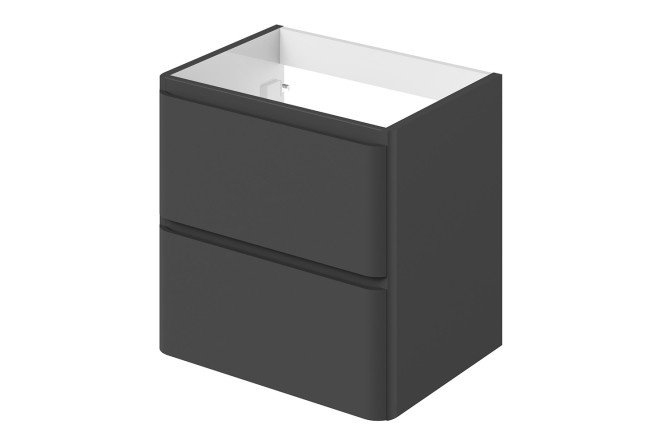 Hanging sink cabinet Roberto 59.2 cm, frame color graphite, facade graphite