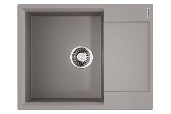 Inset sink with wing OMOIKIRI Daisen 65T-GR 4993583 65x51x21 cm