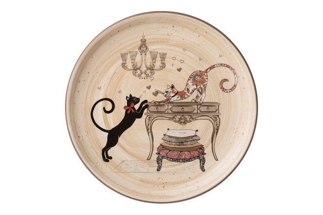 Dinner plate Parisian Cats Ceramics, 21 cm
