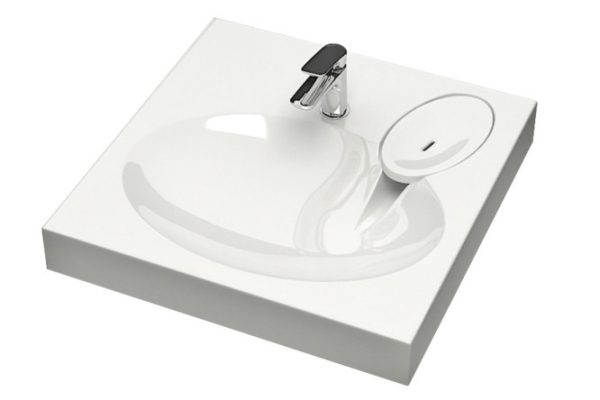 Wall-hung sink Gamma above the washing machine Wall-hung, 60x9x60 cm