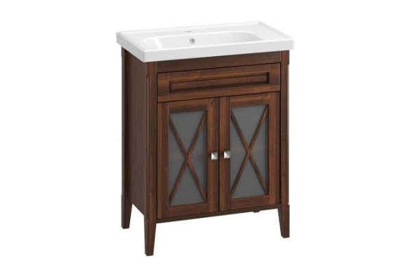 Sideboard OPADIRIS Palermo 66 cm, frame color light walnut, front light walnut