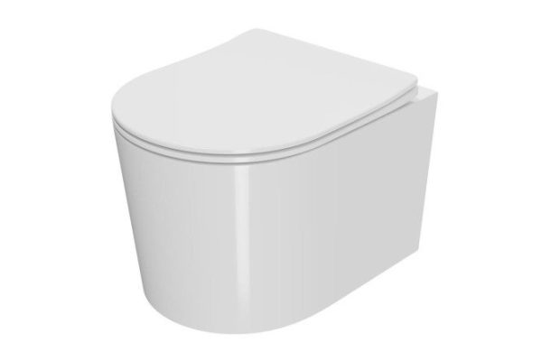 Wall hung toilet POINT Vesta PN41701, white 37x34x49 cm