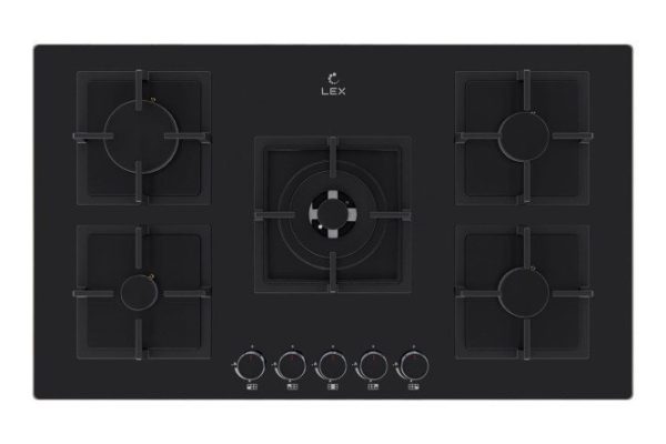 Gas hob LEX GVG 954 BBL, black 86 cm