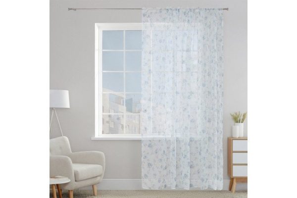 MICASA Adelia tulle 300x275 cm, 1 piece, white, blue