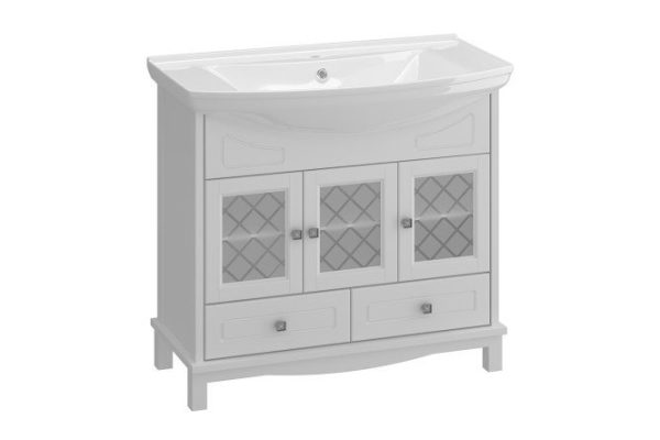 Cabinet OPADIRIS Omega 82 cm, frame color matte white, facade white matte