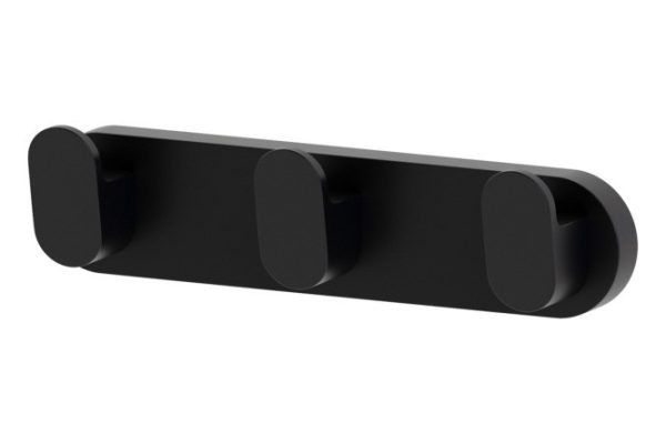 Plank with 3 hooks 18 cm Schwarz 7735
