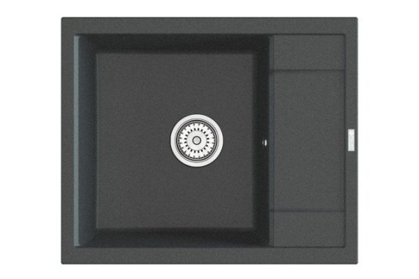 Kitchen sink with drainer POINT Rimo 60 PN3010GR, graphite 60x50x22 cm