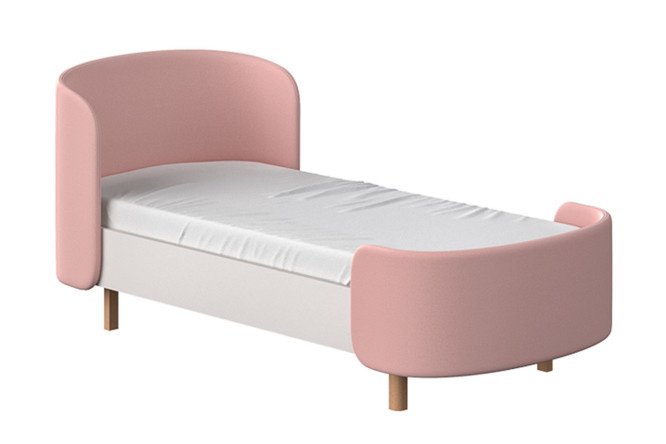 Teenage bed Kidi soft 80x180 cm color white, pink