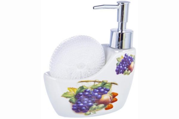 Guterwahl Party time liquid soap container with sponge stand