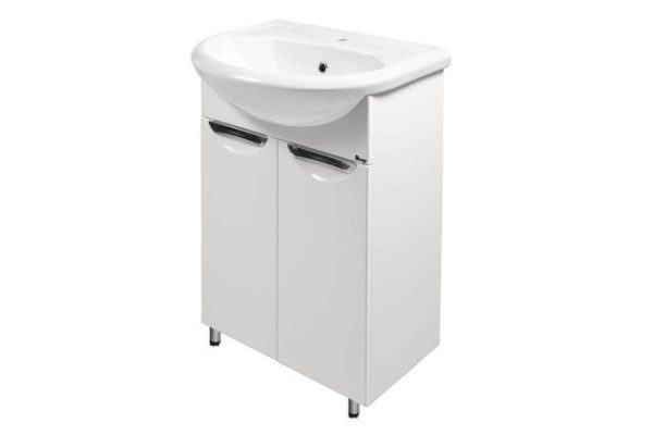 Floor cabinet Milli 59 cm, frame color white, facade white