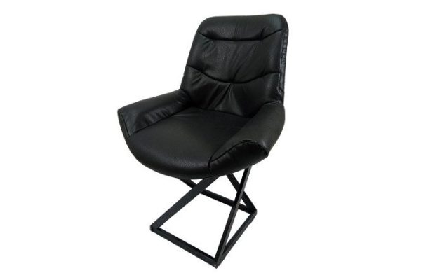 Semi-bar stool Loft Grand 63x89x50 cm, upholstery color black, legs black