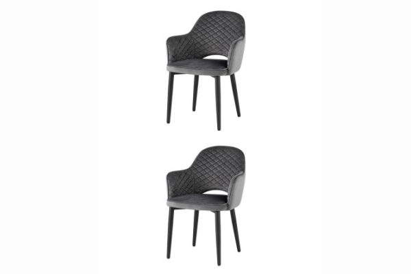 Set of Venus diamond chairs with armrests, 2 pcs. 58.5x82x64.5 cm