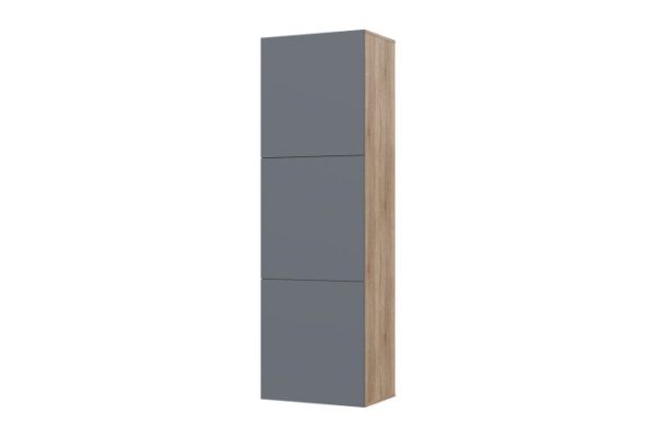 Wardrobe Oscar Moon 192x60 cm 3 doors, Sonoma oak, soft graphite