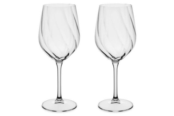Set of glasses CRYSTAL BOHEMIA Crex optic for white wine 480 ml, Glass, 2 pcs.