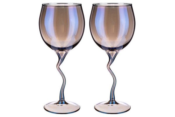Set of Lefard wine glasses Lapis lazuli 400 ml, Glass, 2 pcs.