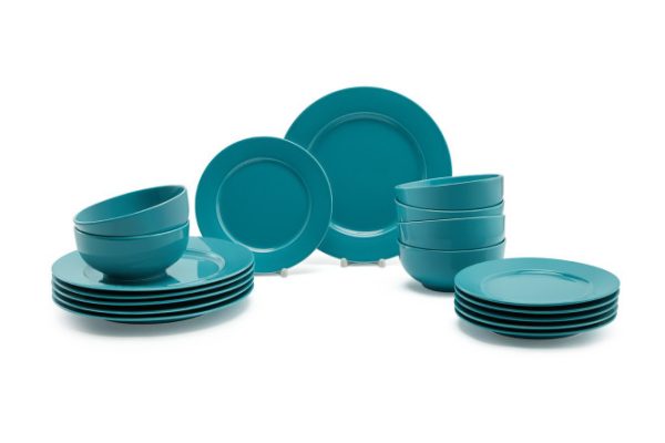 EVIO Ocean Breeze dinner set for 6 persons, 18 pieces, porcelain