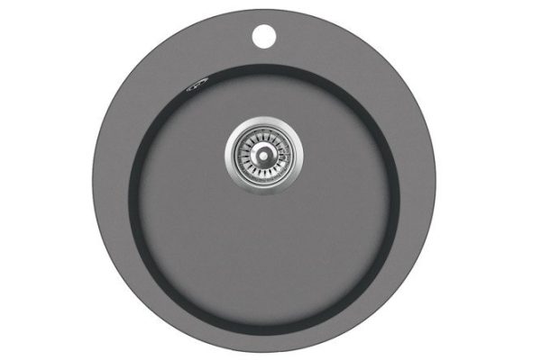 Mounted sink Teka Clave 45 B-TQ 1B Alugraumetallic 50.5x50.5x18 cm