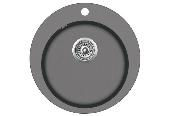 Mounted sink Teka Clave 45 B-TQ 1B Alugraumetallic 50.5x50.5x18 cm