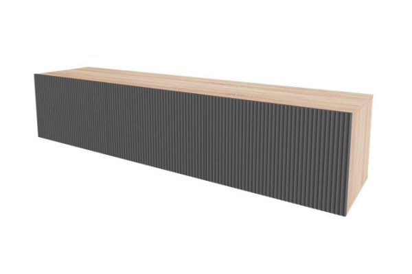 Nightstand Oscar Amelie 180x40 with doors, sonoma oak / wave graphite