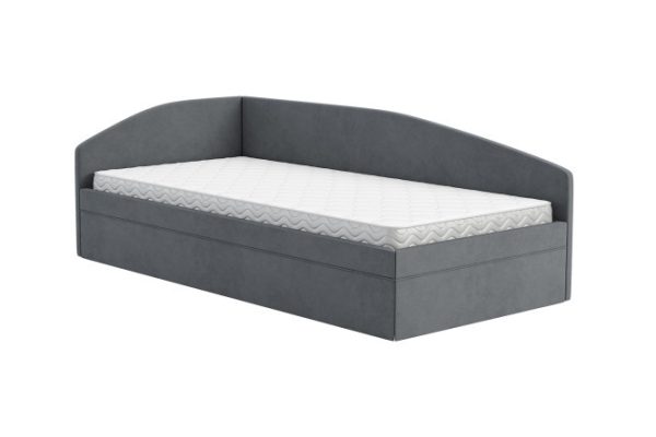 Bed with lifting mechanism Dream left side color dark gray 100x200 cm