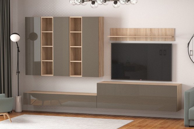 Furniture set Studio No. 7 oak Sonoma/latte