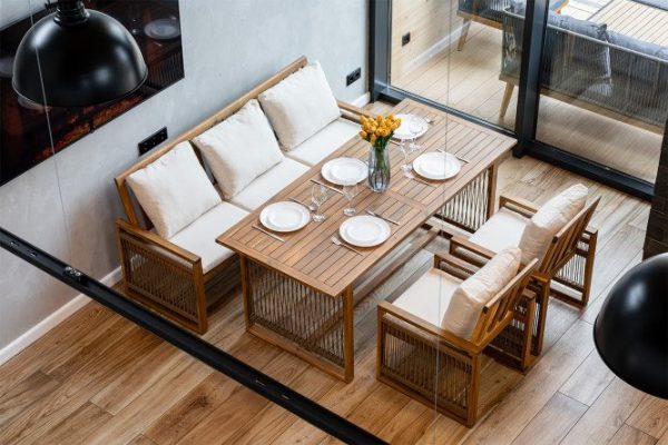 Furniture set Grand michelle frame color light acacia, table tops light acacia