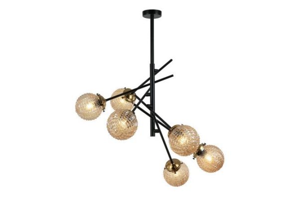Chandelier on a rod STILFORT Sinus 16 sq.m., 80x75x80 cm, E27