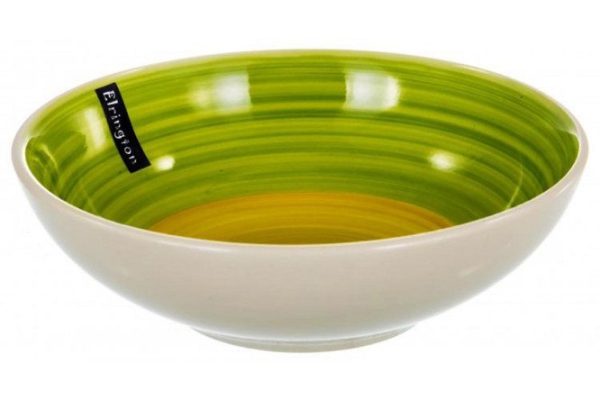 Deep plate Elrington Green meadow Ceramics, 18 cm