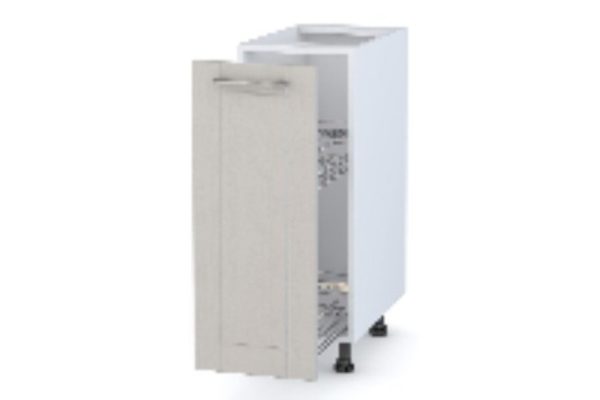 Front for a floor cabinet with a pull-out basket Stella 29.6x71.6 cm, color pearl gray