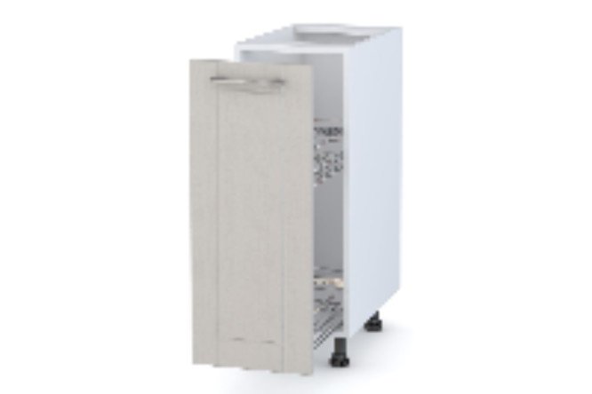 Front for a floor cabinet with a pull-out basket Stella 29.6x71.6 cm, color pearl gray