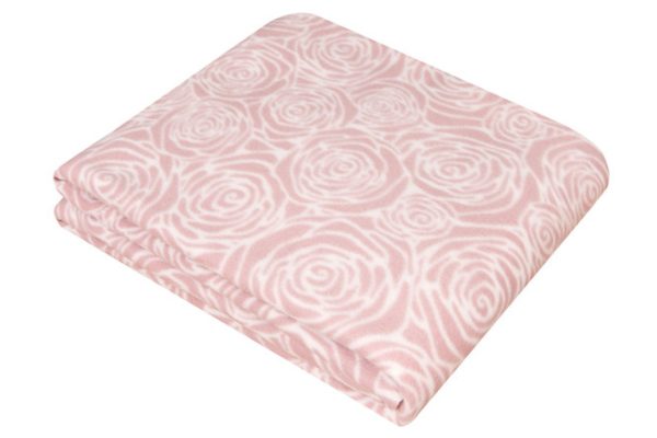 Fleece blanket Roses Polyester, 130x170 cm