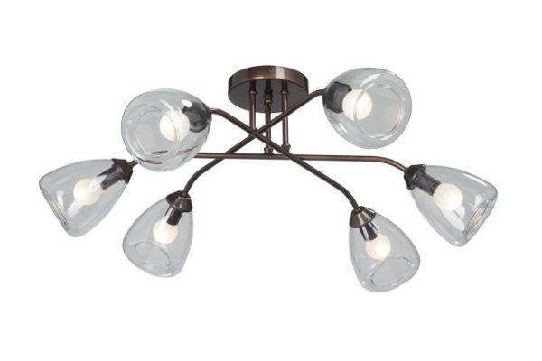Chandelier V4953-7/6PL 18 sq.m., 75x28x75 cm, E14