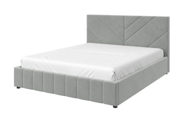 Bed with lifting mechanism Nelson Standard Line color light gray (7) 160x200 cm