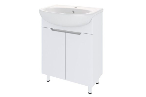 Floor stand Agata 59 cm, frame color white, facade white