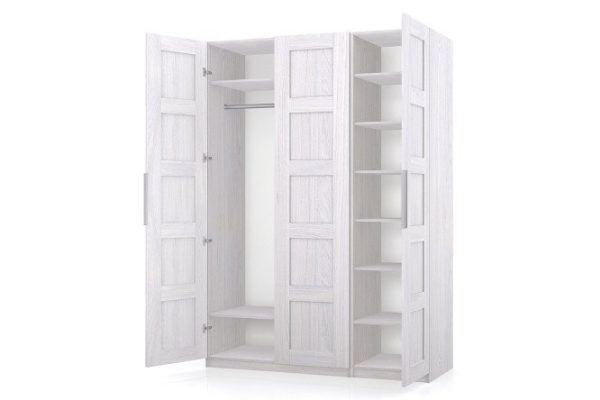 Wardrobe 3-door Oscar Bergen 150x236x59.6 cm, light ash Anchor