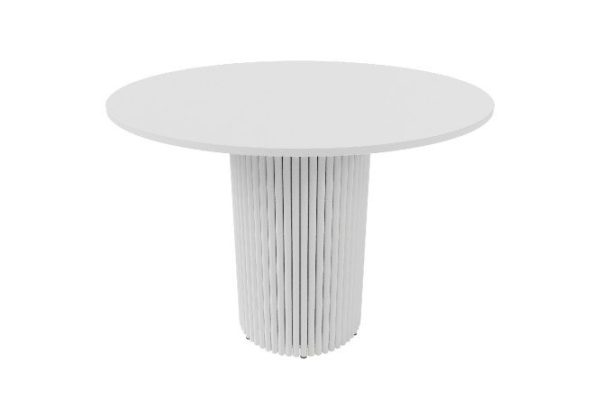 Trubis Wood table with tubular base 100x75x100 cm