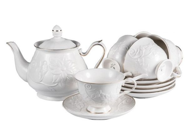 Tea set Grace 6 persons, 13 pcs., Porcelain