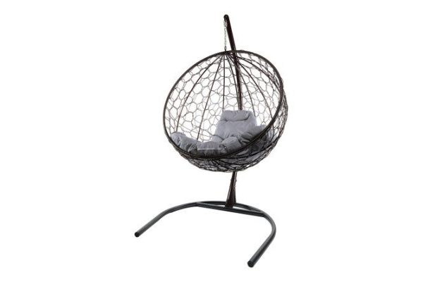 Hanging chair Circle 72x186x102 cm, base and frame color black, finish black