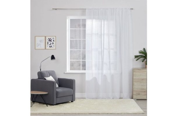 Tulle on ribbon MICASA Celina 300x280 cm, 1 piece, white