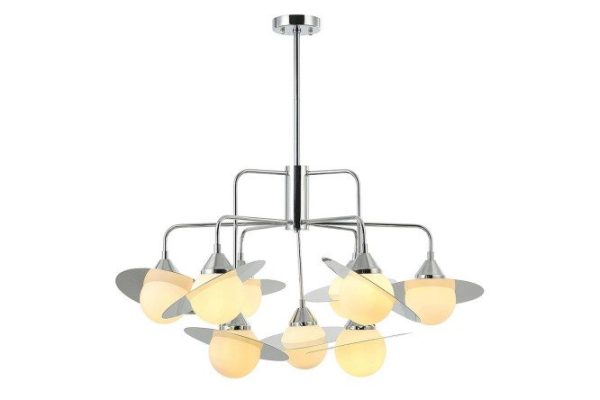 Chandelier on a rod STILFORT Saturn 20 sq.m., 90x86x90 cm, G9